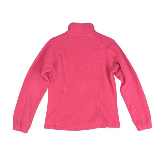 COLUMBIA Benton Springs Women's M Pink Fleece Full Zip Jacket Coat 01264 - Picture 3 of 7